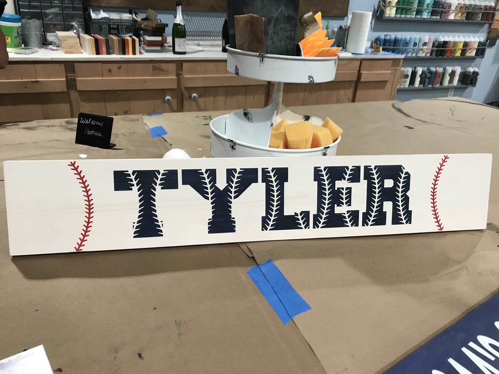 Baseball Name Plank