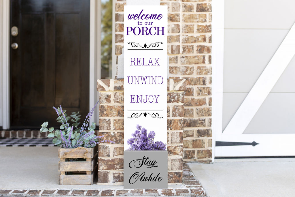 Welcome To Our Porch Porch Plank Planter