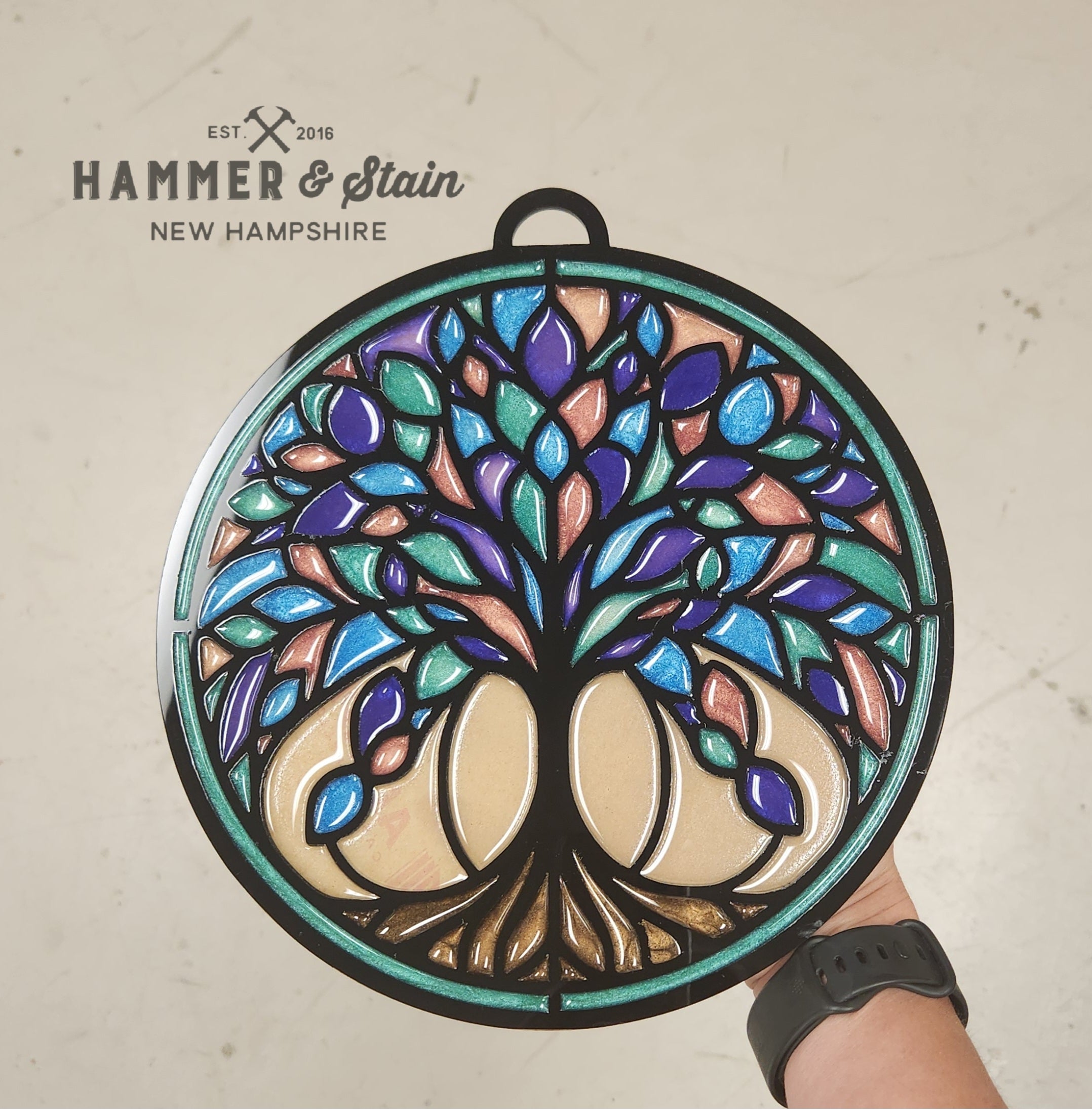 08/22/25 6:00pm Fall & Classic Faux Stained Glass Workshop