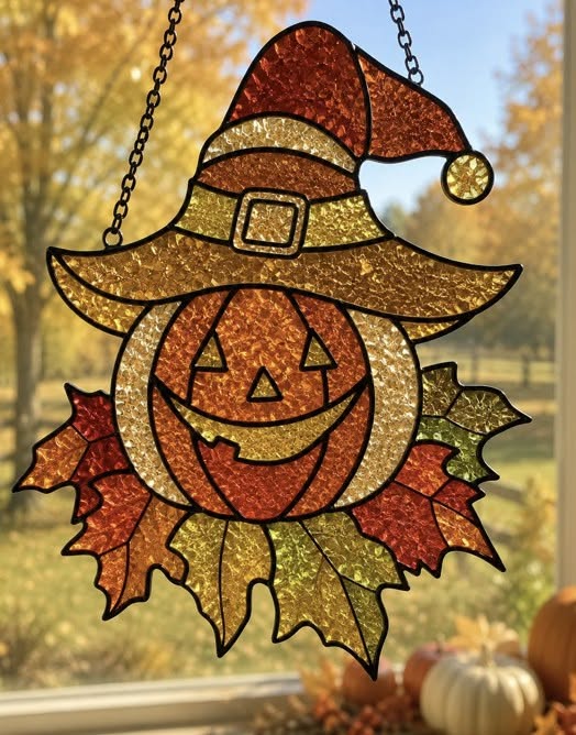 09/30/26 6:00pm Fall & Classic Faux Stained Glass Suncatchers @ Ronkonkoma