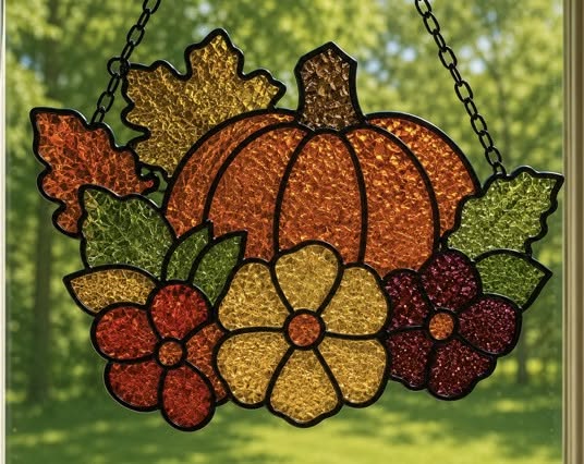09/30/26 6:00pm Fall & Classic Faux Stained Glass Suncatchers @ Ronkonkoma