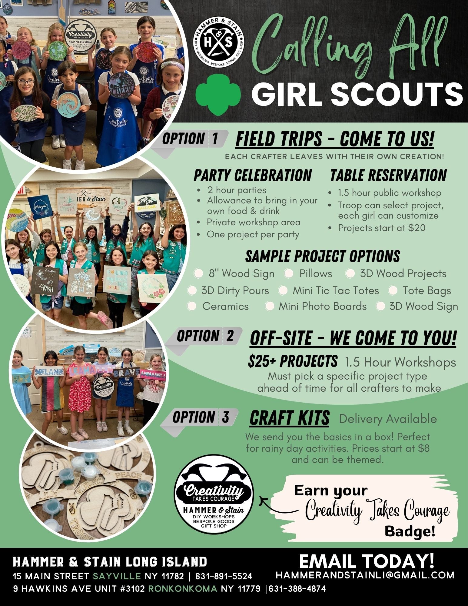 Girl Scout Table Reservation (a-la-carte projects)