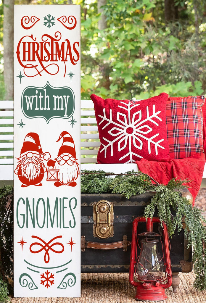 Christmas With My Gnomies Porch Plank