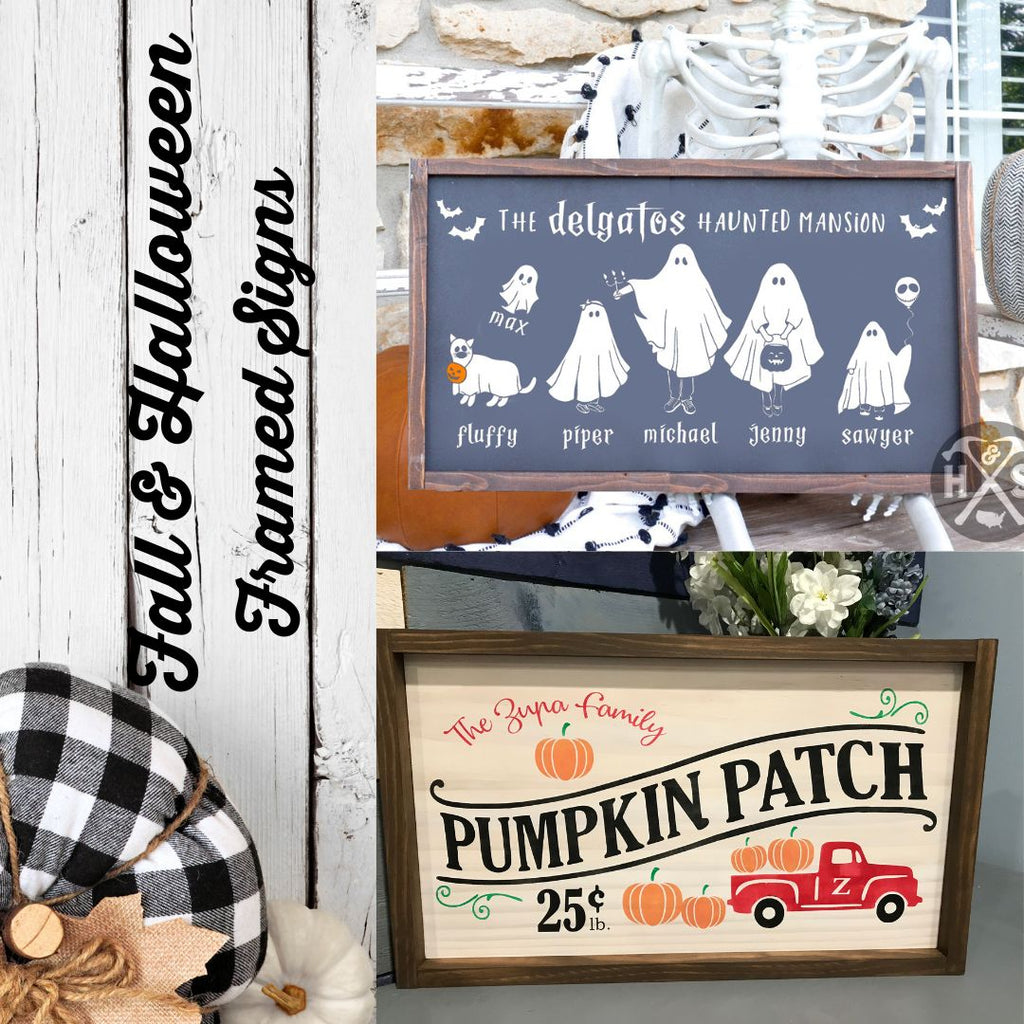 Welcome Fall & Halloween: Framed Signs