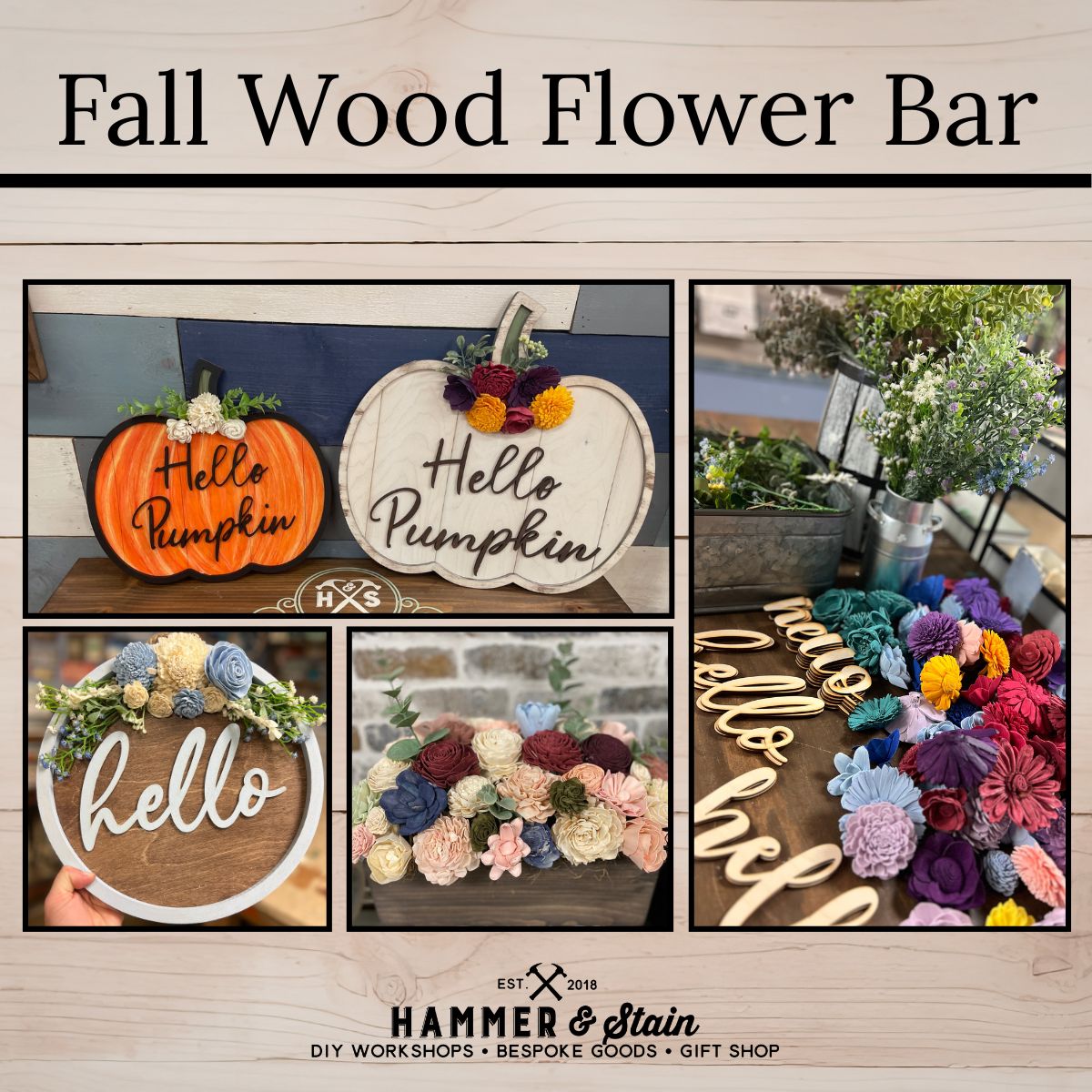09/17/26 6:00pm Fall Wood Flower Bar @ Ronkonkoma