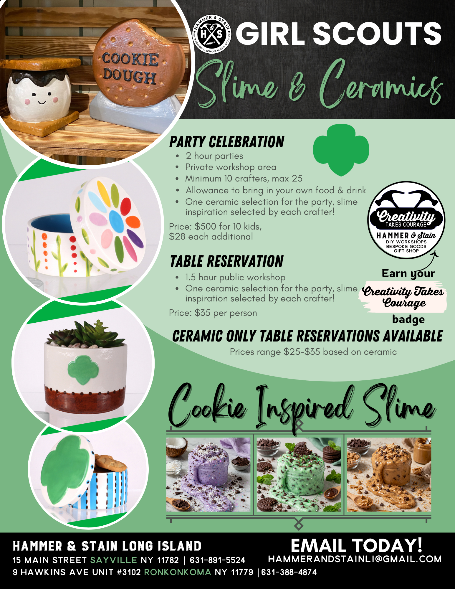 Girl Scout Table Reservation (a-la-carte projects)