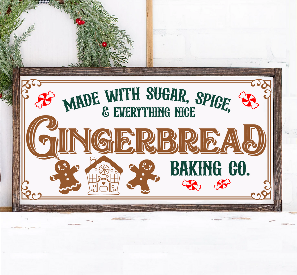 Gingerbread Baking Co. Framed Sign