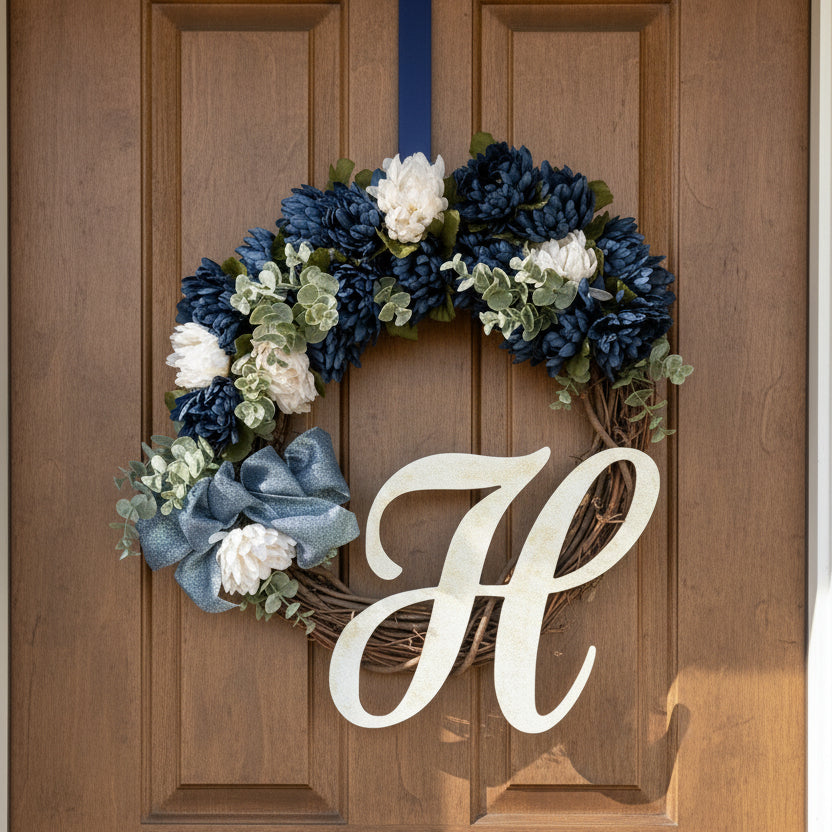 Build A Wreath Doorhanger Winter - TEMPLATE