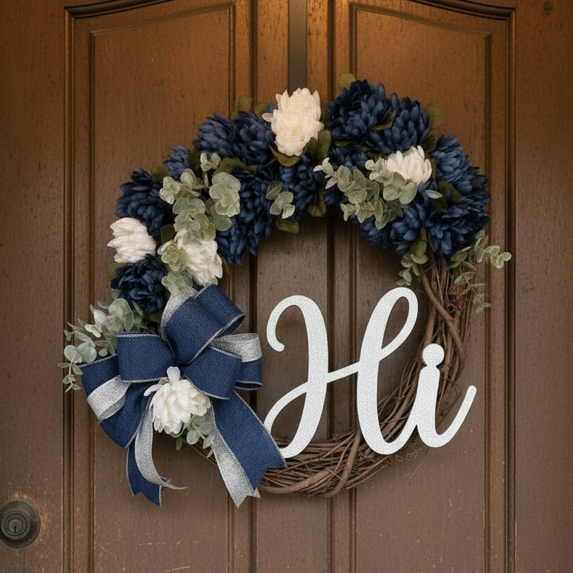 Build A Wreath Doorhanger Winter - TEMPLATE
