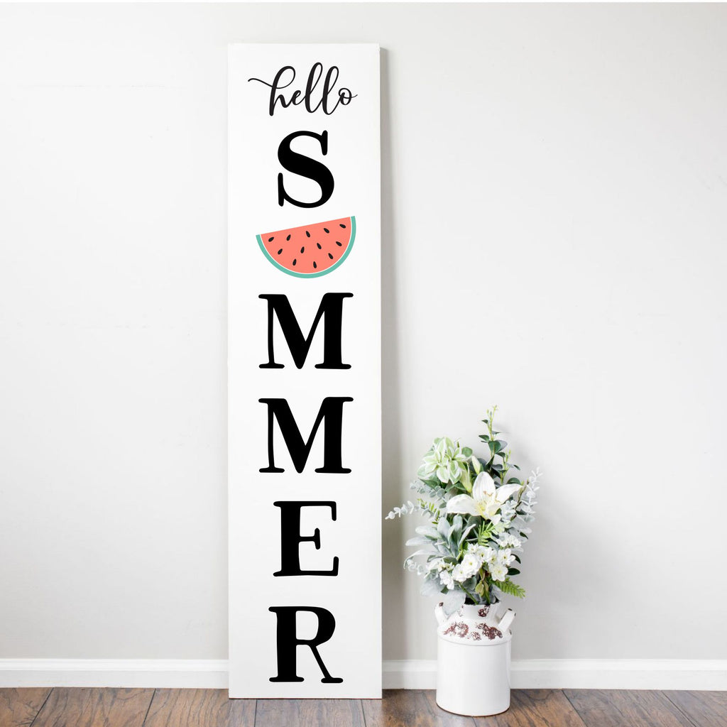 Hello Summer Watermelon Porch Plank
