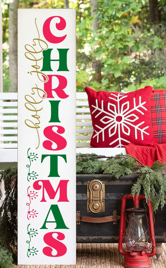 Holly Jolly Christmas Porch Plank
