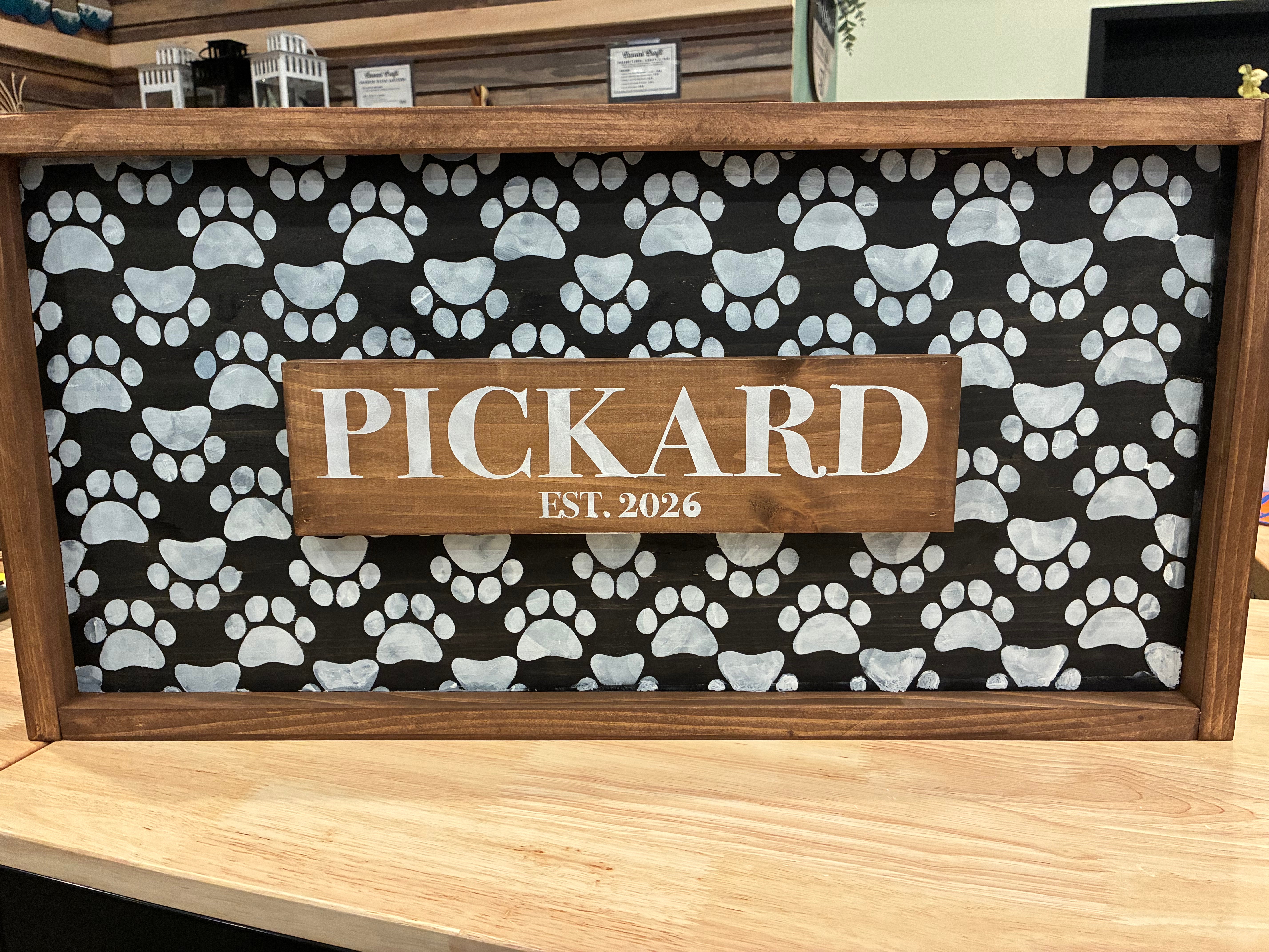Paw Print Pattern Sign