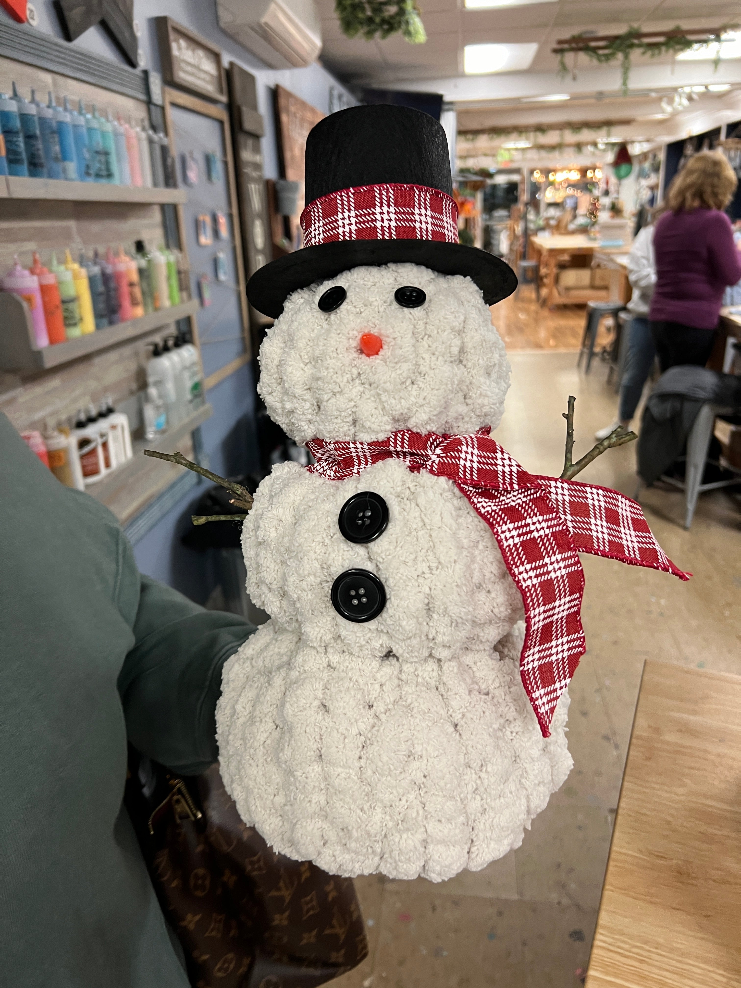 12/20/25 11:30am Cozy Knit Snowman