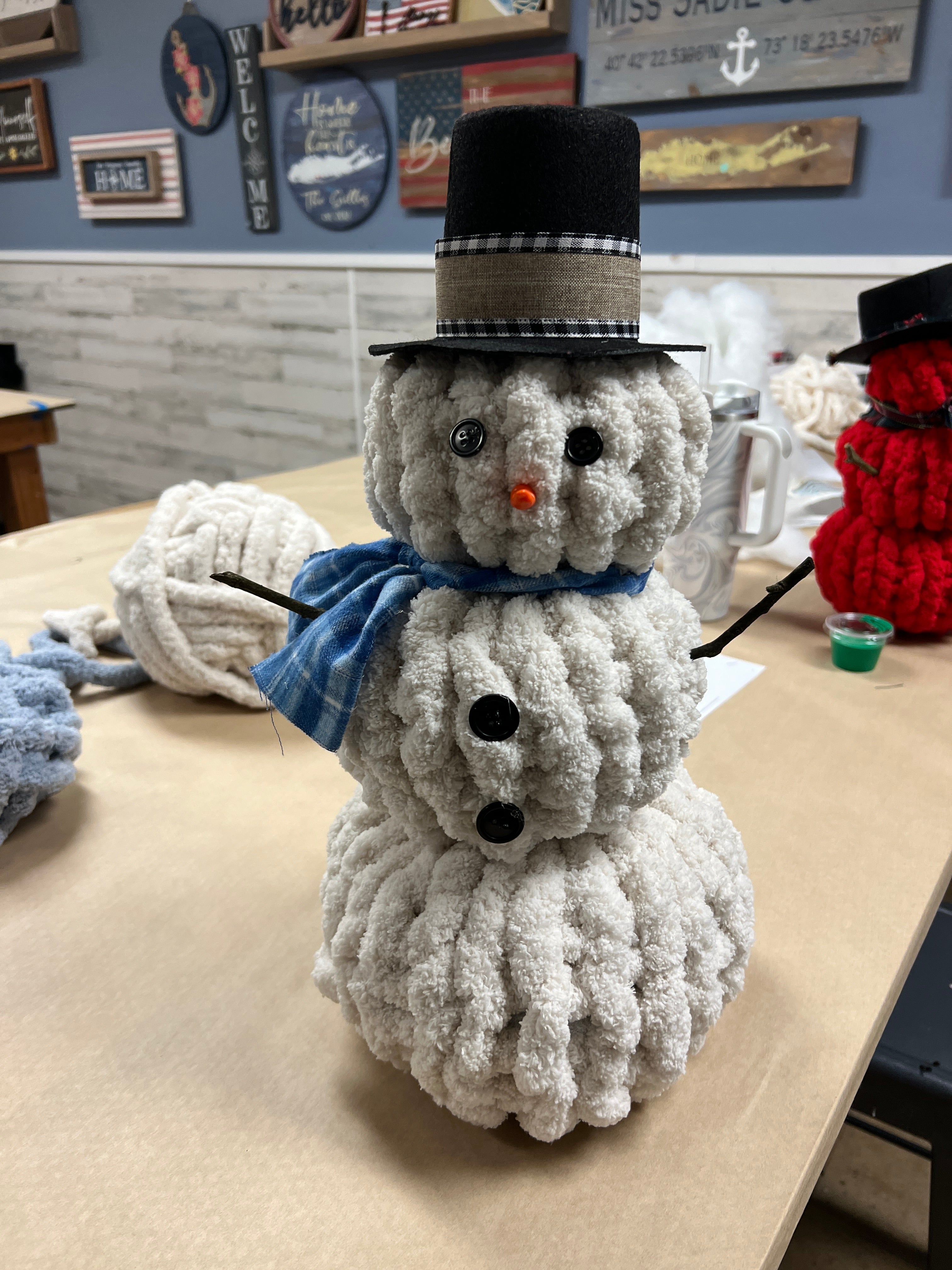 12/20/25 11:30am Cozy Knit Snowman