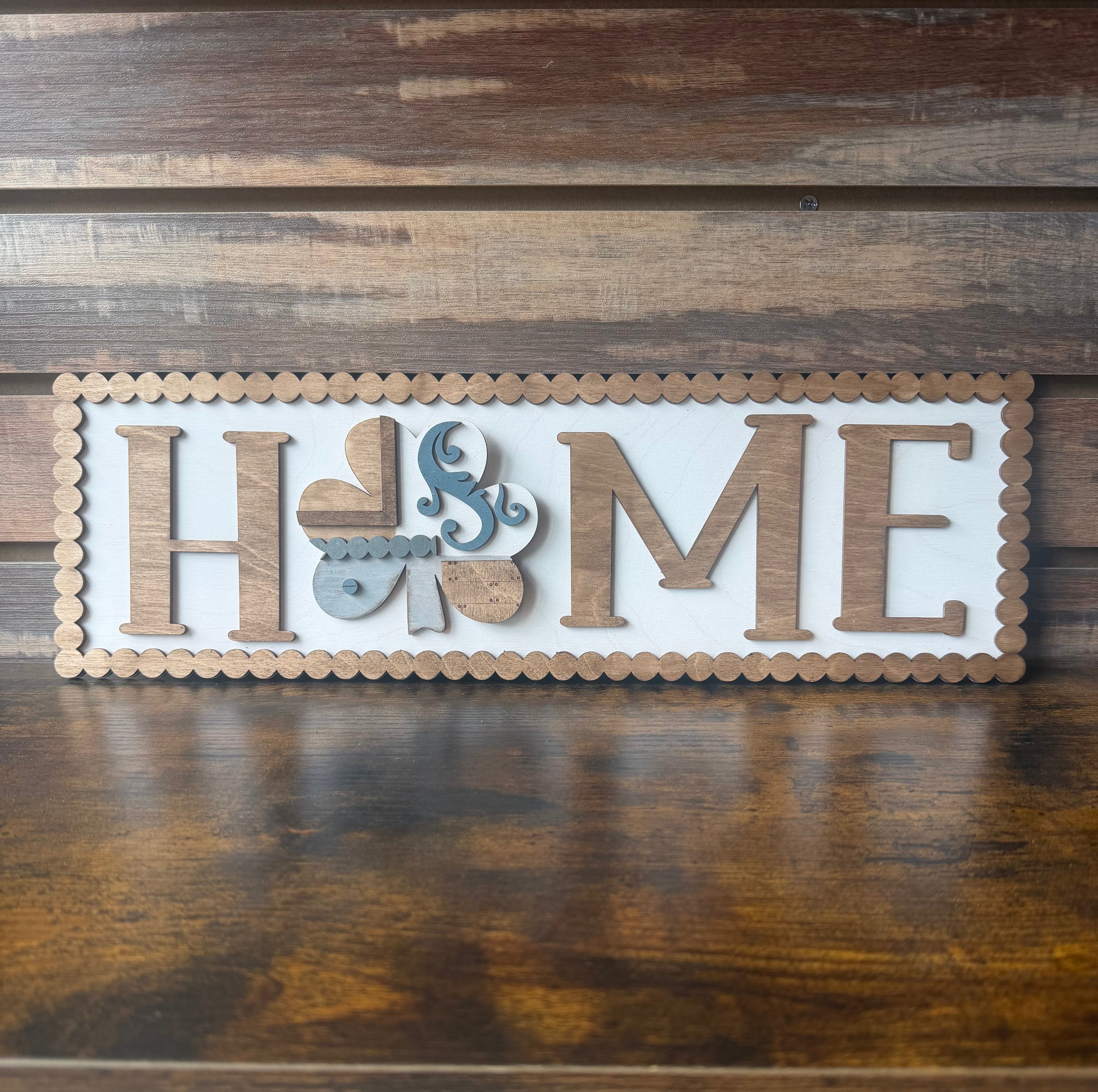 3D Vintage Rustic Interchangeable Home Sign