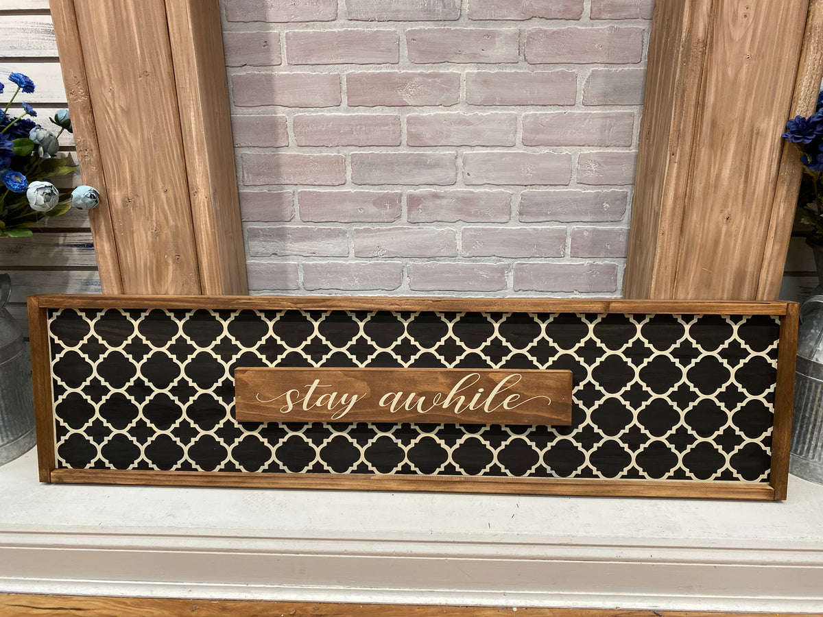 Trelis Sign Oversized Trellis Pattern Sign – Hammer & Stain Long Island