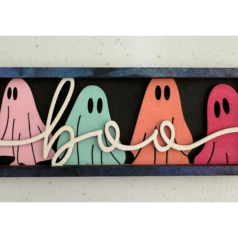 Boo Ghost Mantle Sign