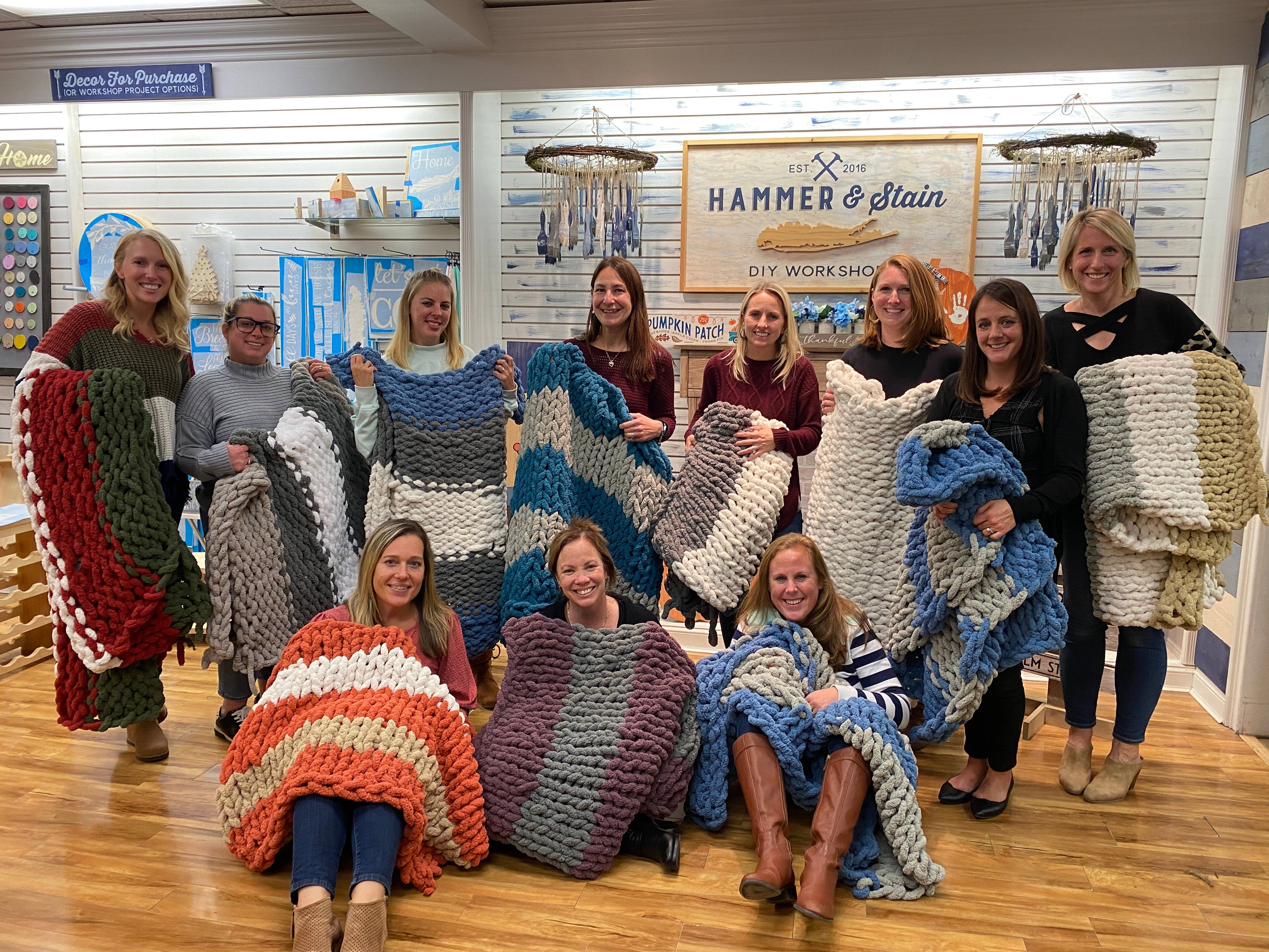 12/20/25 11:30am Cozy Knit Blanket Workshop @ Ronkonkoma