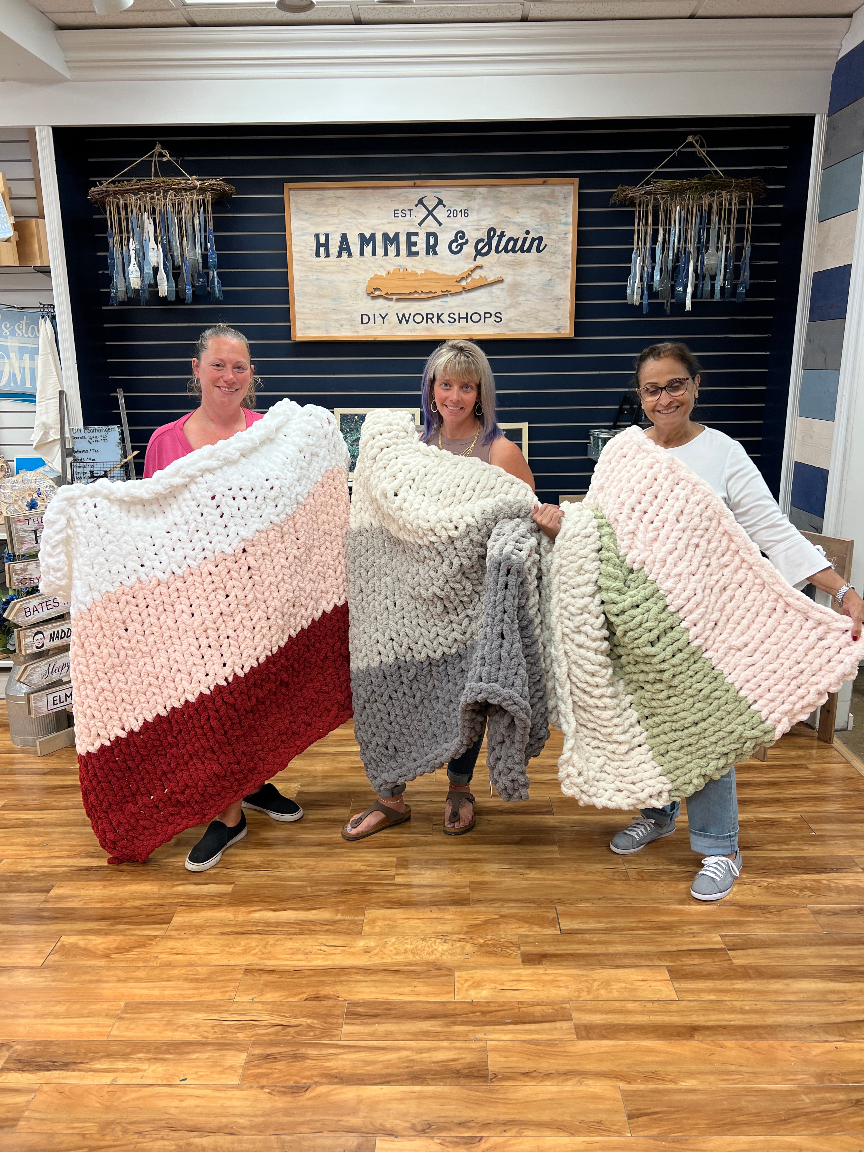 12/20/25 11:30am Cozy Knit Blanket Workshop @ Ronkonkoma