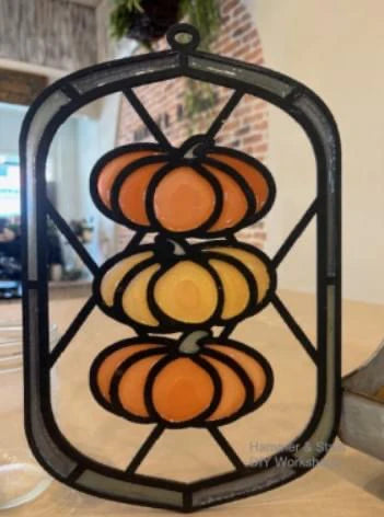 08/22/25 6:00pm Fall & Classic Faux Stained Glass Workshop