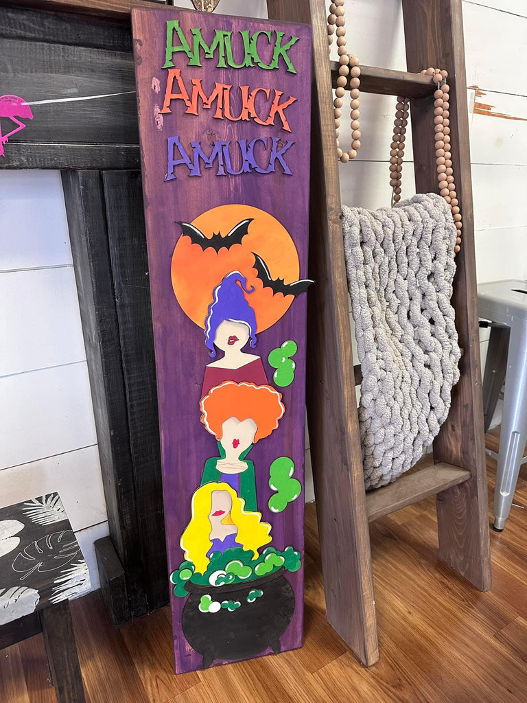 Welcome Fall & Halloween: Porch Planks & Planter Candy Boxes