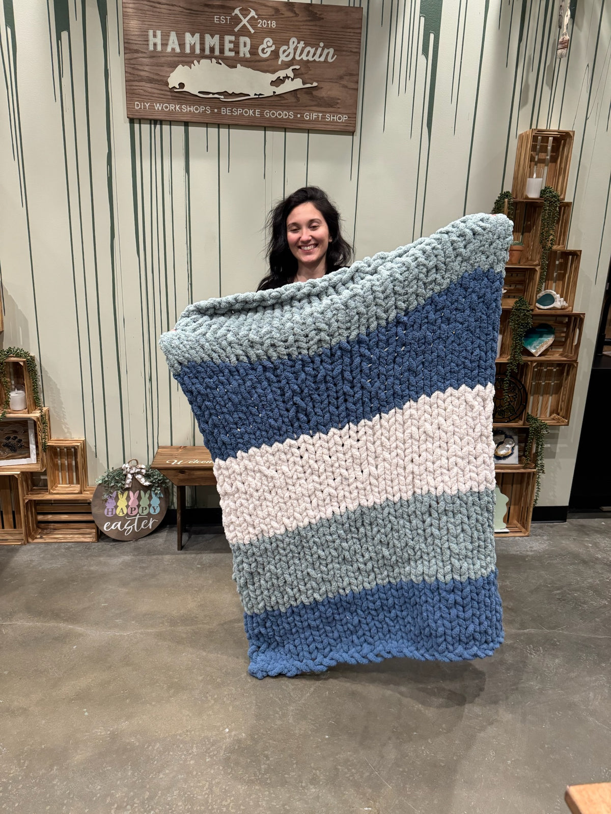 10/27/26 6:30pm Cozy Knit Blanket Workshop @ Ronkonkoma