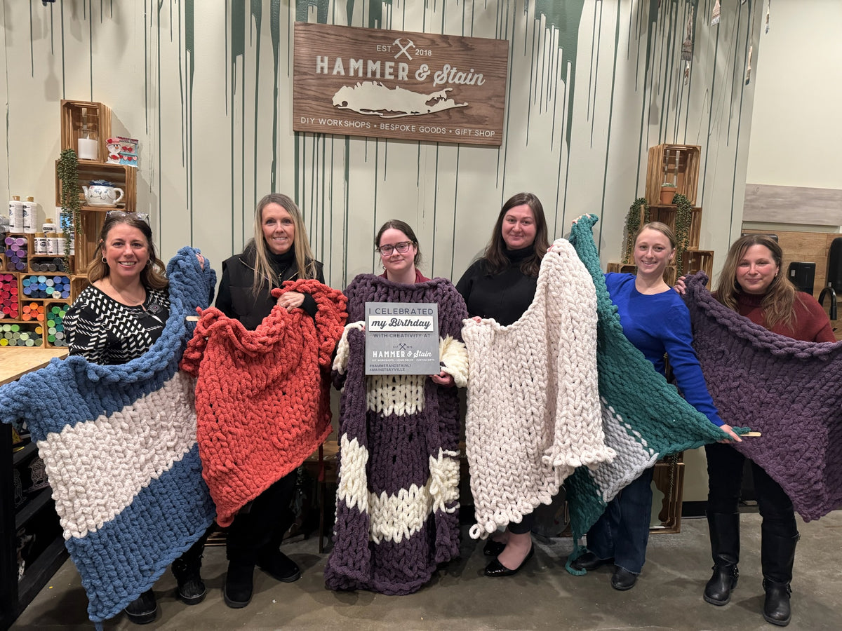 10/27/26 6:30pm Cozy Knit Blanket Workshop @ Ronkonkoma