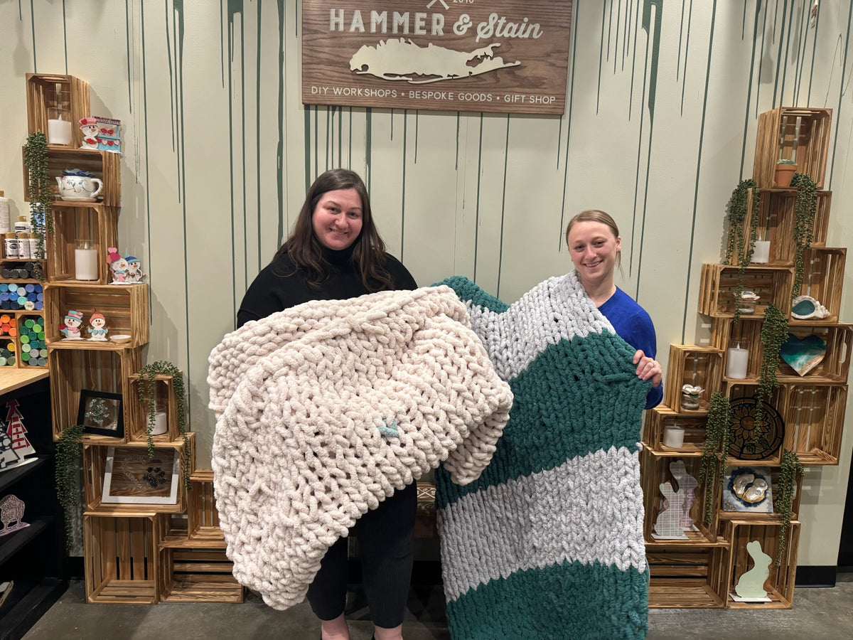 10/27/26 6:30pm Cozy Knit Blanket Workshop @ Ronkonkoma