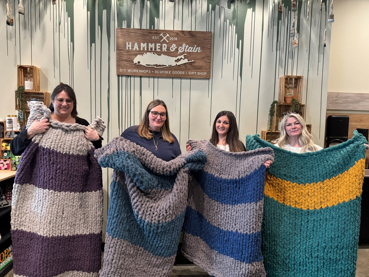 10/27/26 6:30pm Cozy Knit Blanket Workshop @ Ronkonkoma