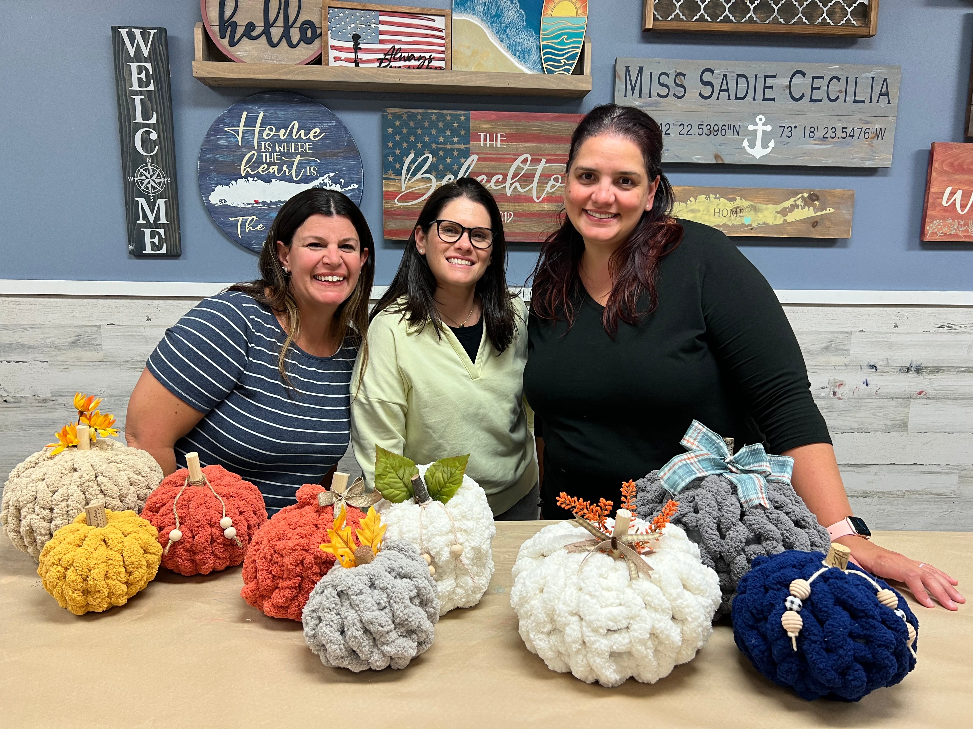 09/28/25 11:30am Cozy Knit Pumpkin Trio @ Sayville