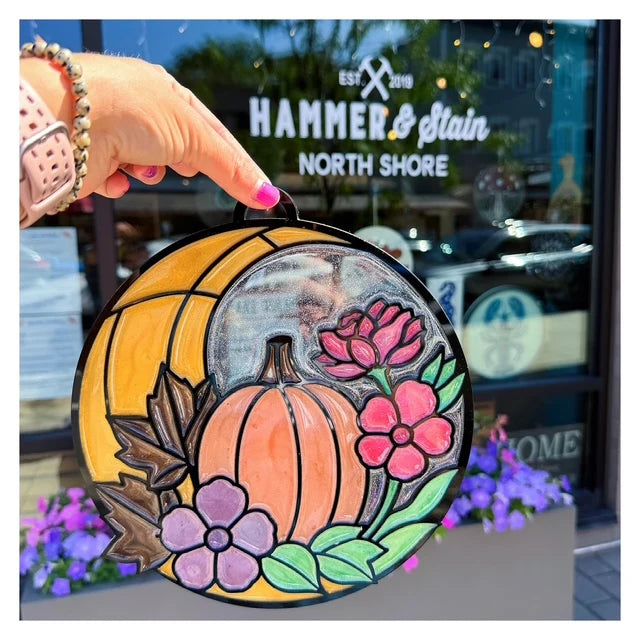 10/21/26 6:00pm Fall & Classic Faux Stained Glass Suncatchers @ Ronkonkoma