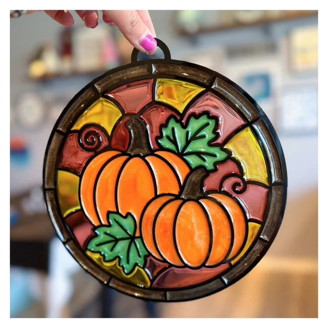 10/21/26 6:00pm Fall & Classic Faux Stained Glass Suncatchers @ Ronkonkoma