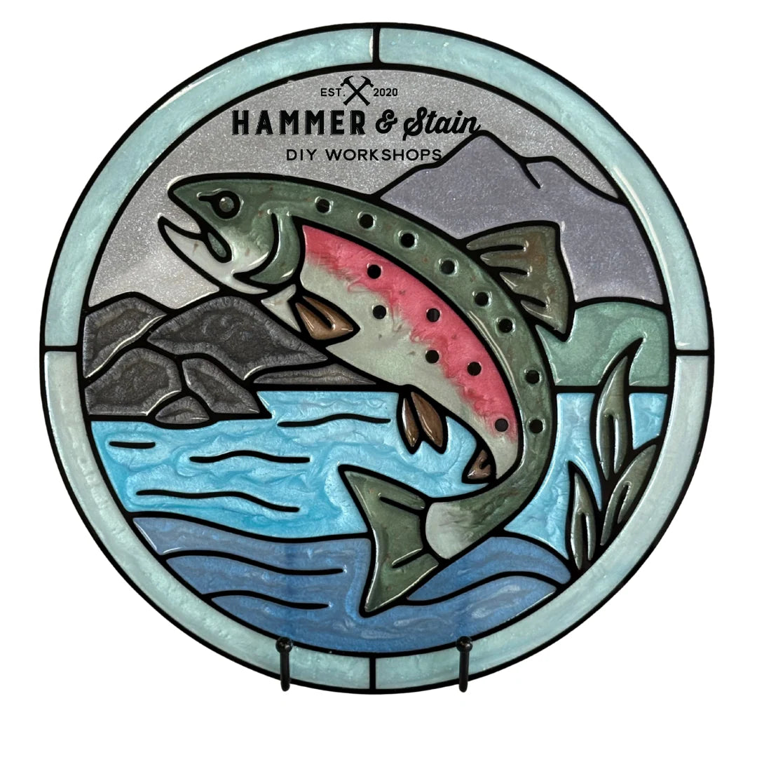 08/22/25 6:00pm Fall & Classic Faux Stained Glass Workshop