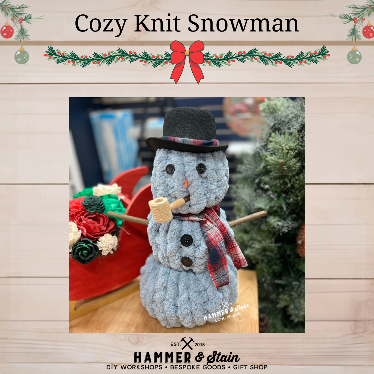 11/20/26 1:30pm Cozy Knit Snowman @ Ronkonkoma