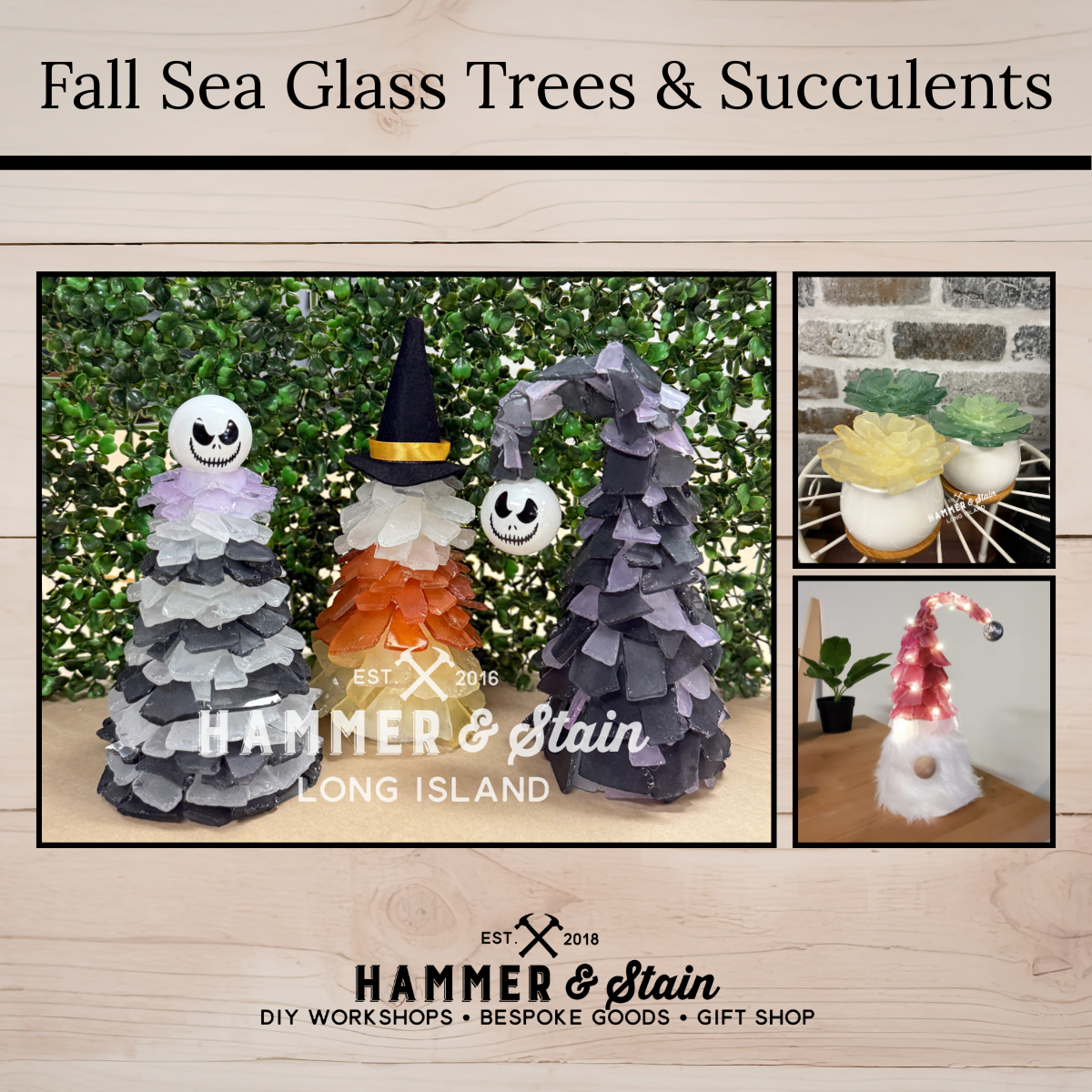 09/24/26 6:00pm Tumbled Sea Glass Trees & Succulents @ Ronkonkoma - FALL EDITION