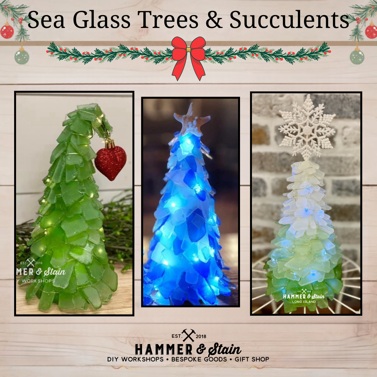 11/05/26 6:00pm Tumbled Sea Glass Trees *Holiday Edition* @ Ronkonkoma