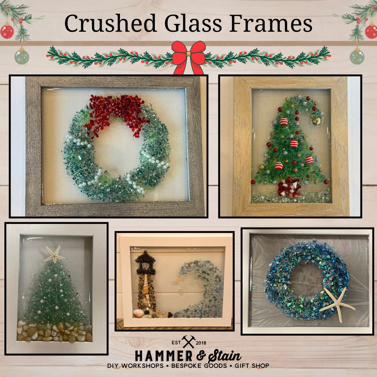 11/13/26 6:00pm Winter Crushed Glass Resinscape Frames @ Ronkonkoma