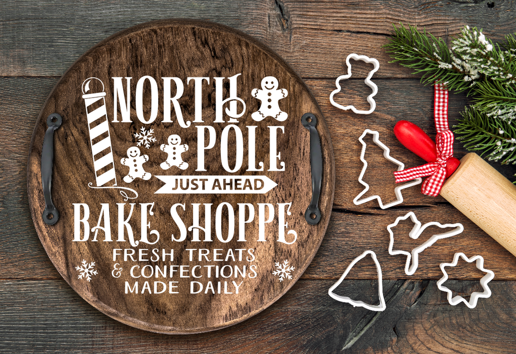 North Pole Bake Shoppe Round Tray