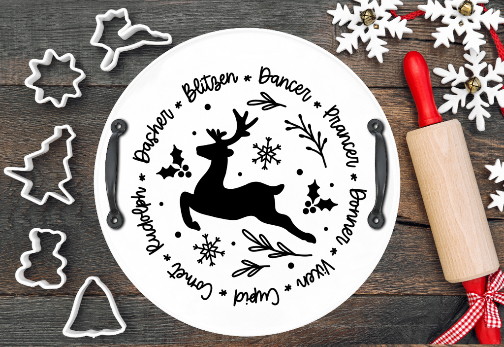 Reindeer Round Tray