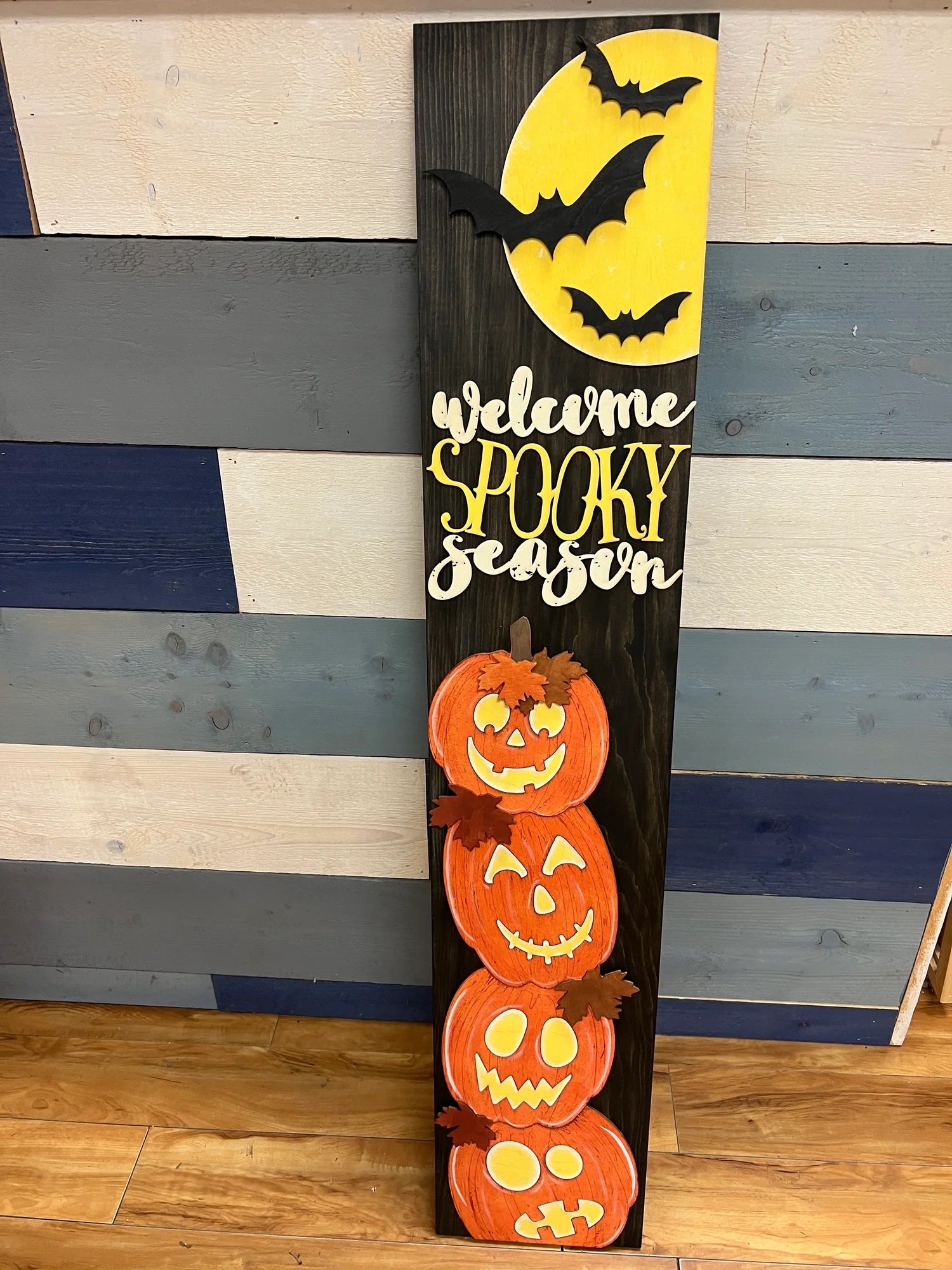 Welcome Spooky Season 3D Porch Plank