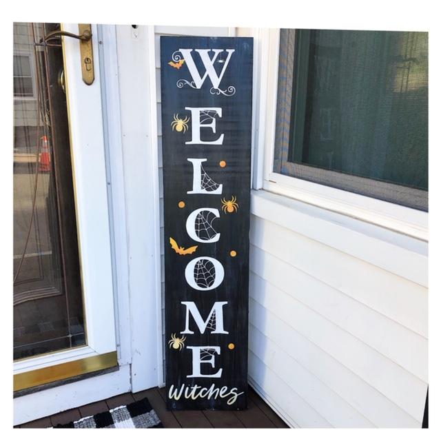 Welcome Fall & Halloween: Porch Planks & Planter Candy Boxes