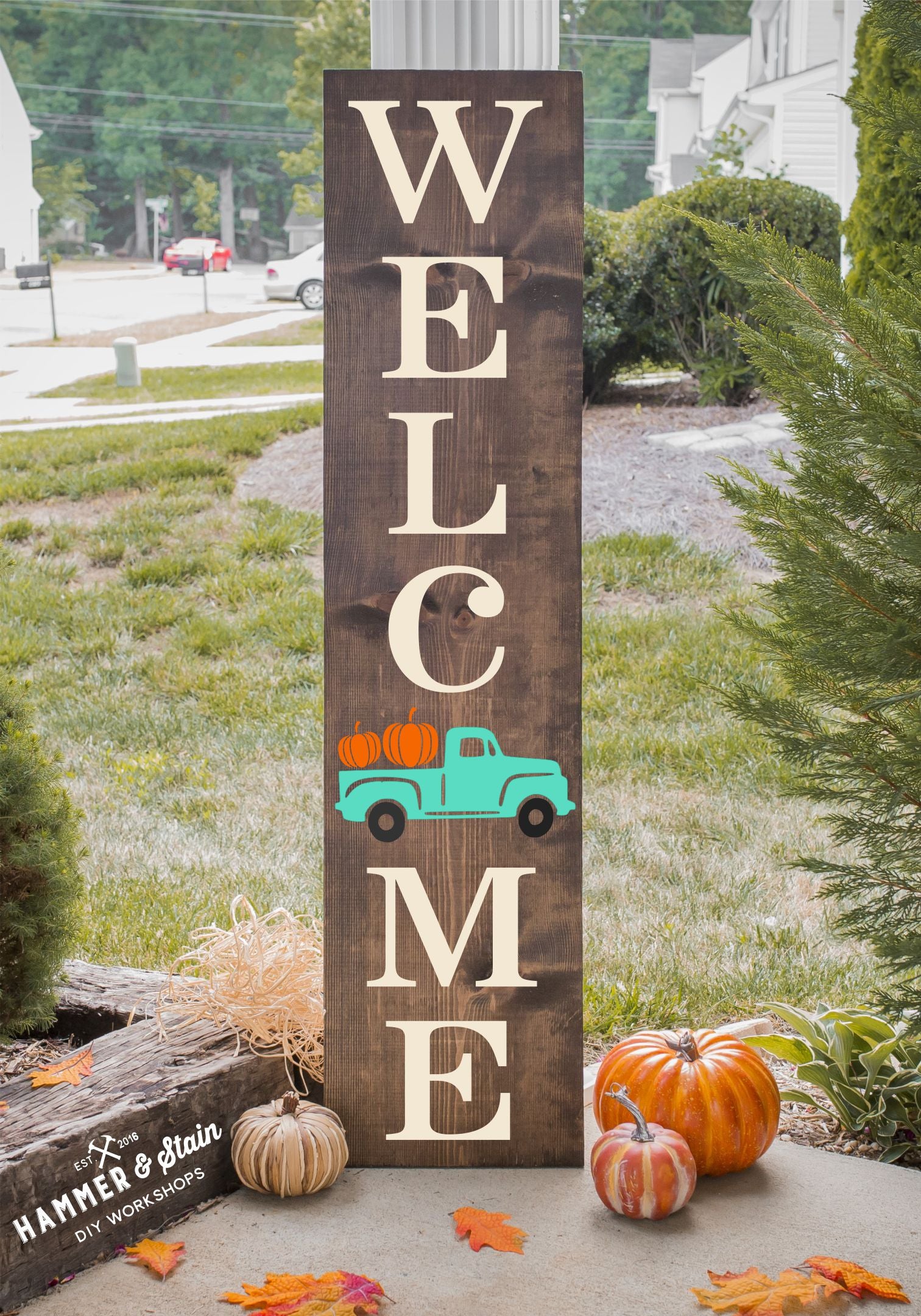 Welcome Fall & Halloween: Porch Planks & Planter Candy Boxes