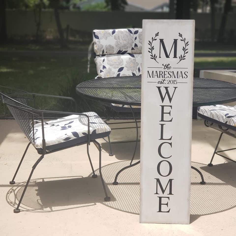 Family Name Laurels Welcome Porch Plank