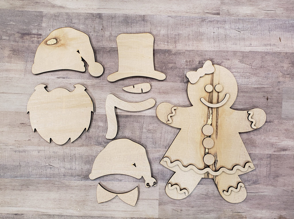 DIY Wood Gingerbread Kit (boy & girl available)