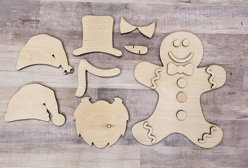 DIY Wood Gingerbread Kit (boy & girl available)