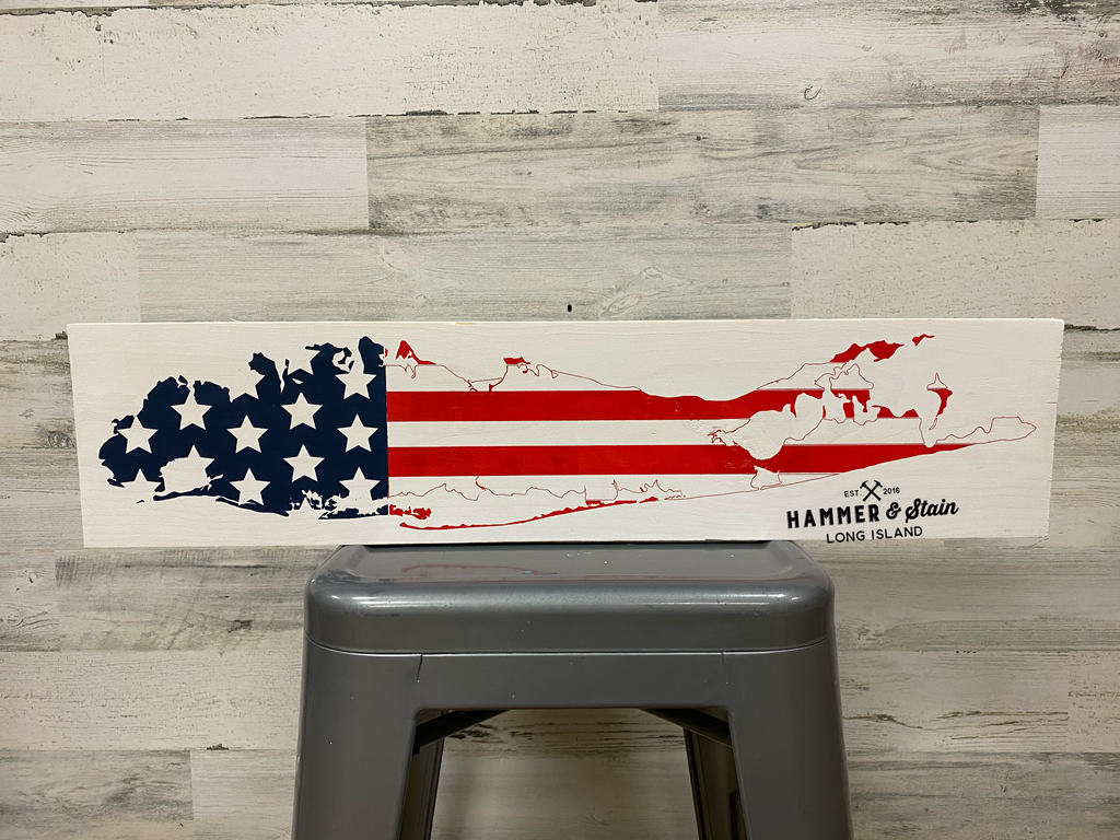 American Flag LI Plank