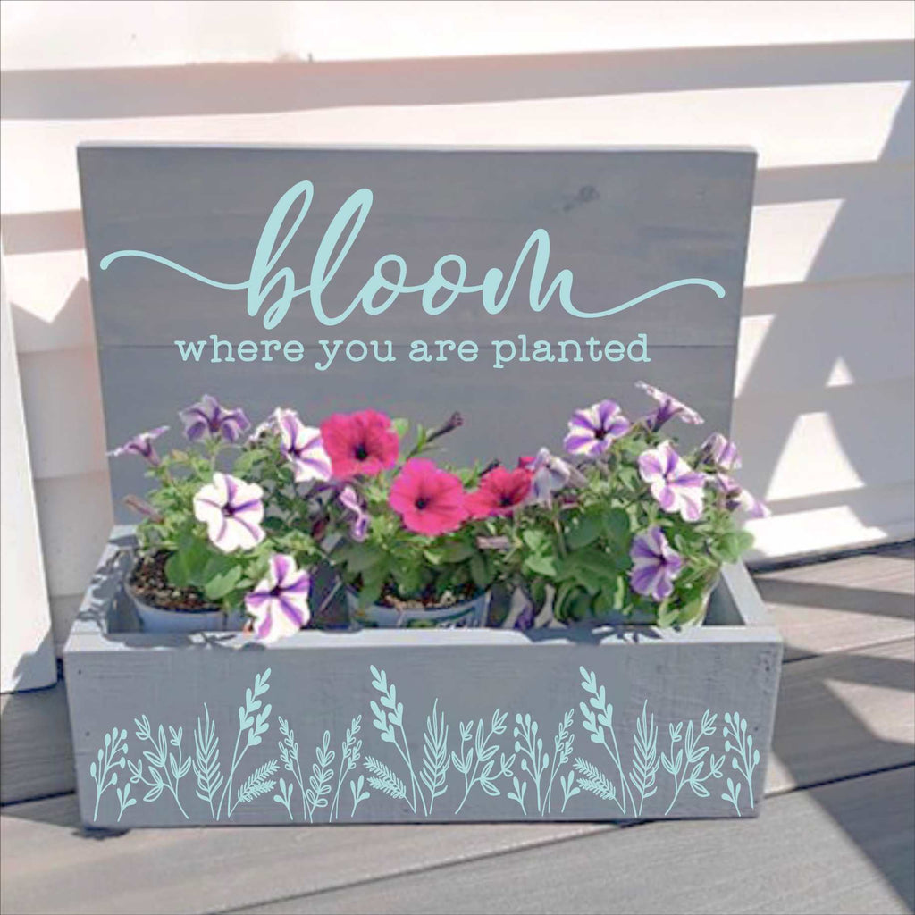 Bloom Where You Are Planted Horizontal House Planter