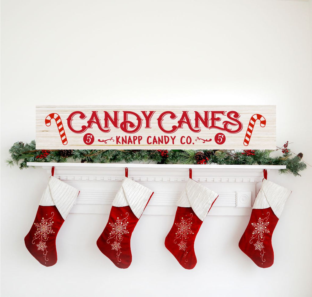 Candy Canes Family Name Plank