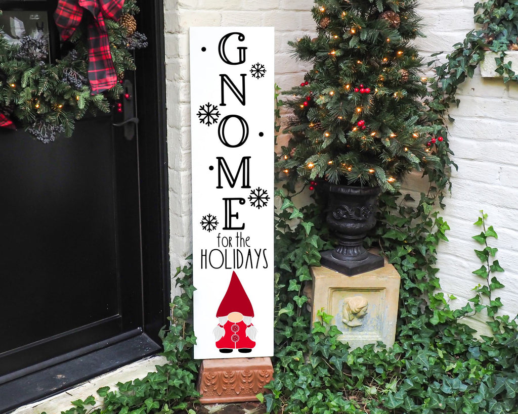Girl Gnome For The Holidays Porch Plank