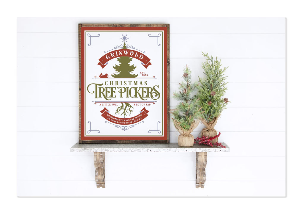 Griswold Tree Pickers Framed Sign